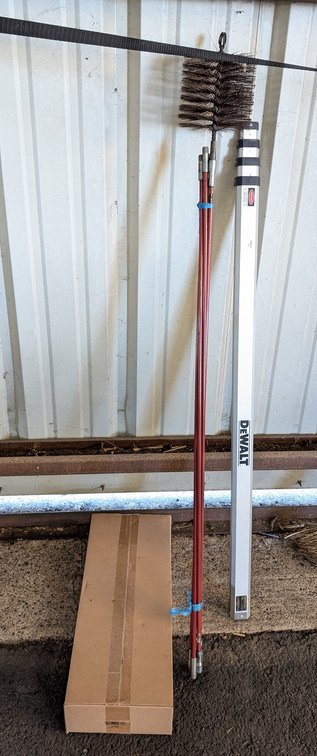 Nylite LED Lite Bar, Chimney Brush & Dewalt Grade Stick