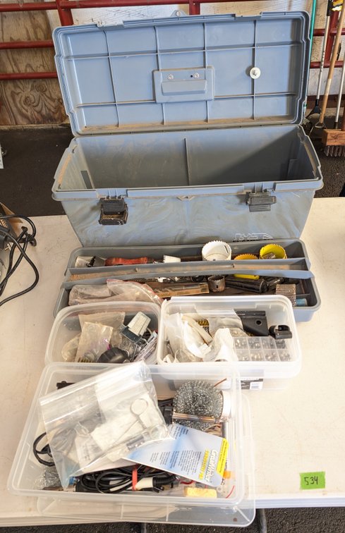 Tool Box, Tools, Hardware, Fuses, Hole Saws