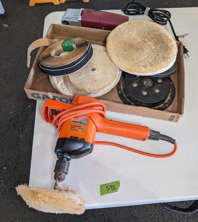 B&D Orbit Polisher w/Disc & Electric Grinder