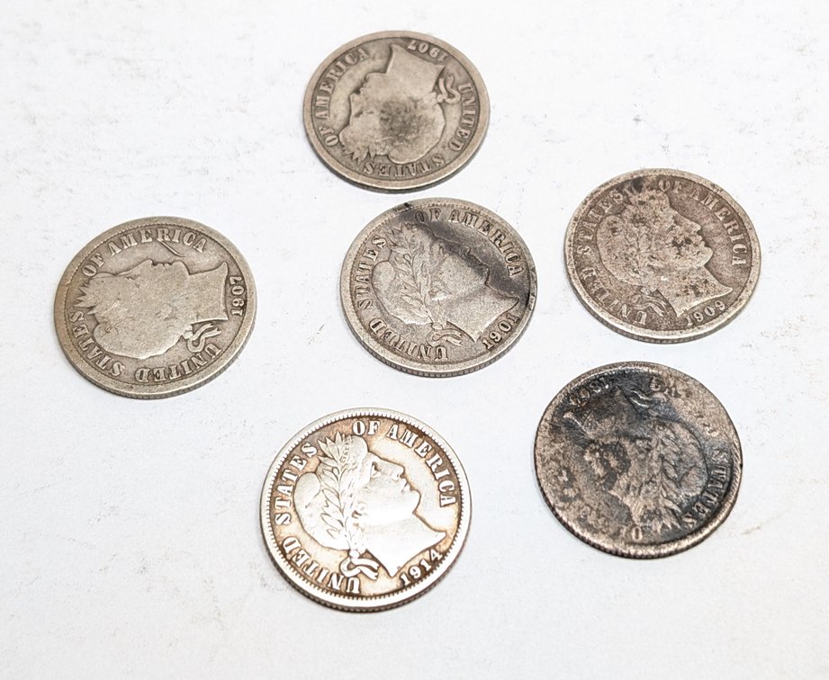 (6) Barber Dimes