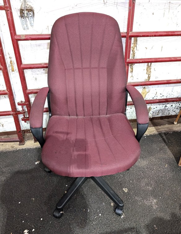Burgundy Swivel Office Chair