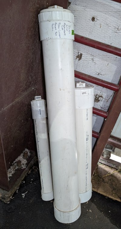 (3) PVC Tubes w/Caps