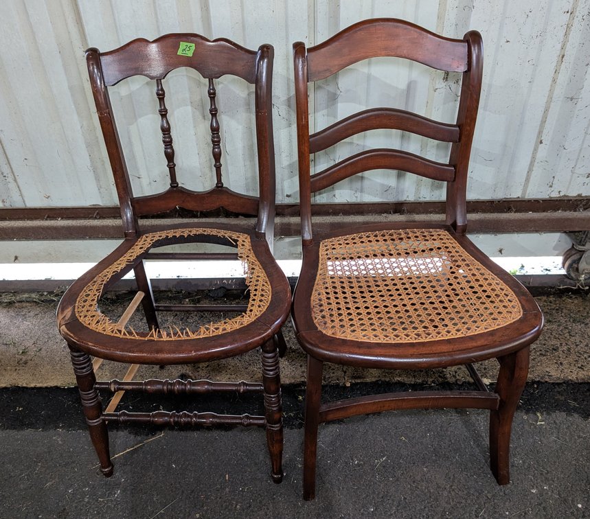 (2) Cane Seat Chairs