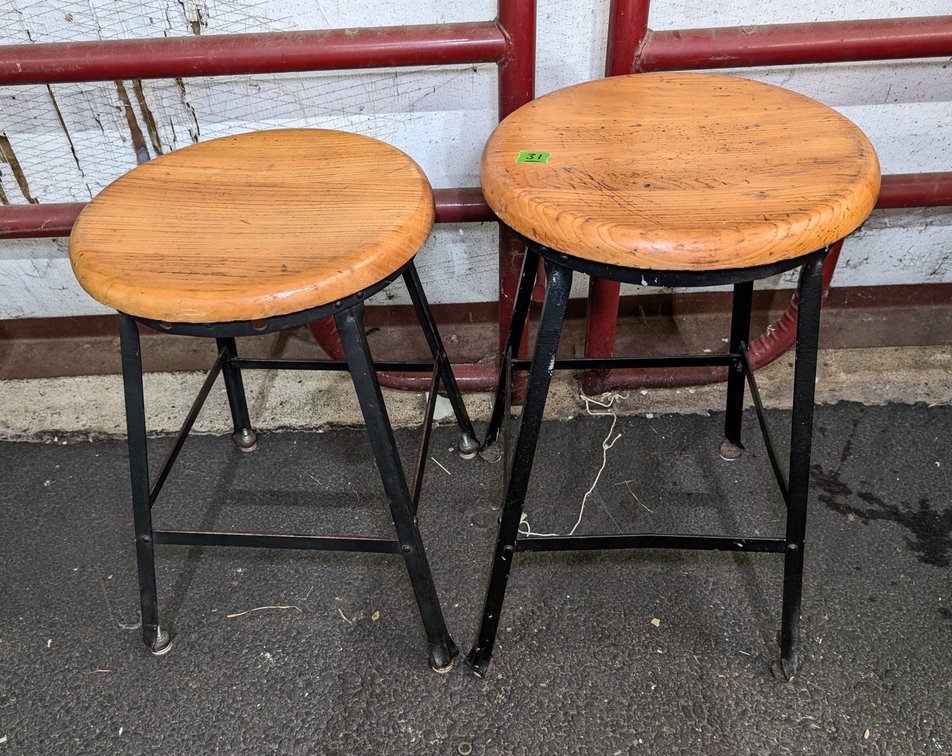 (2) Metal Based Stools