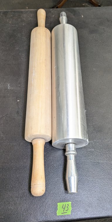 Large Metal & Wood Rolling Pins