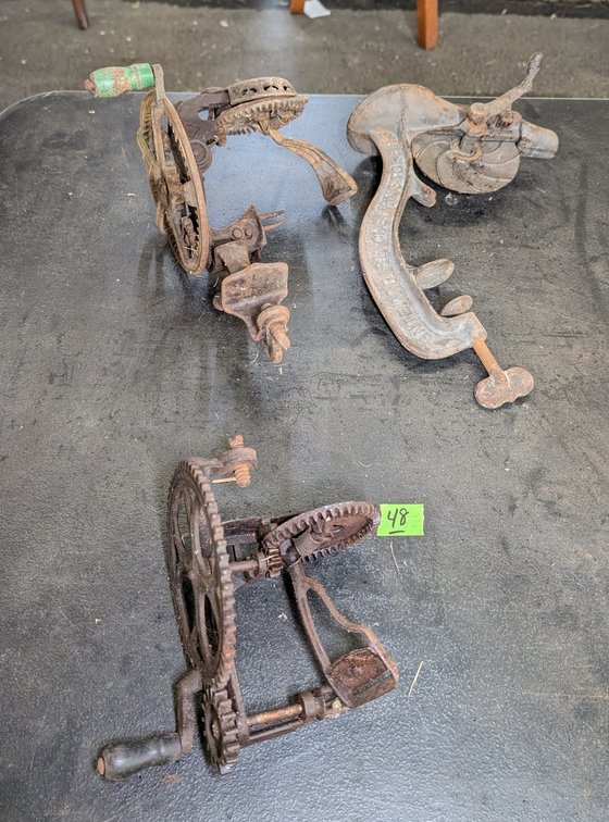 (3) Cast Iron Cherry Stoner, (2) Apple Peelers