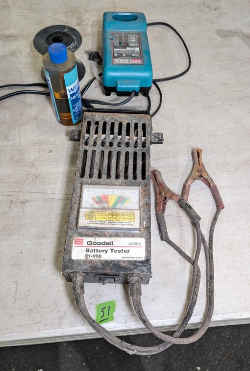 Goodall Battery Tester, Makita 18V Charger 