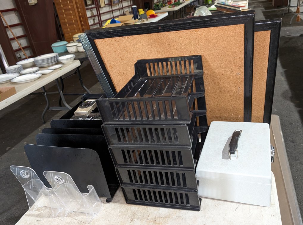 Chair Mat, Cash Box, 2 Cork Boards, Files, Office Bag