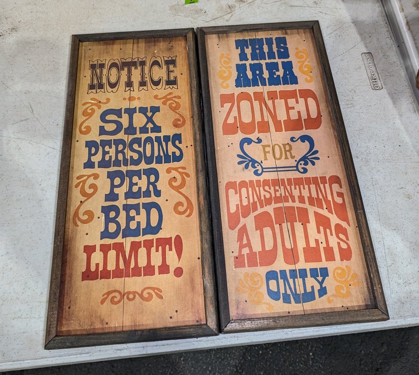 (2) Bar Signs 