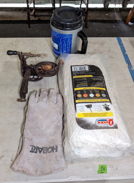 Mop Heads, Welding Gloves, Apple Peeler & 52 Oz Mug