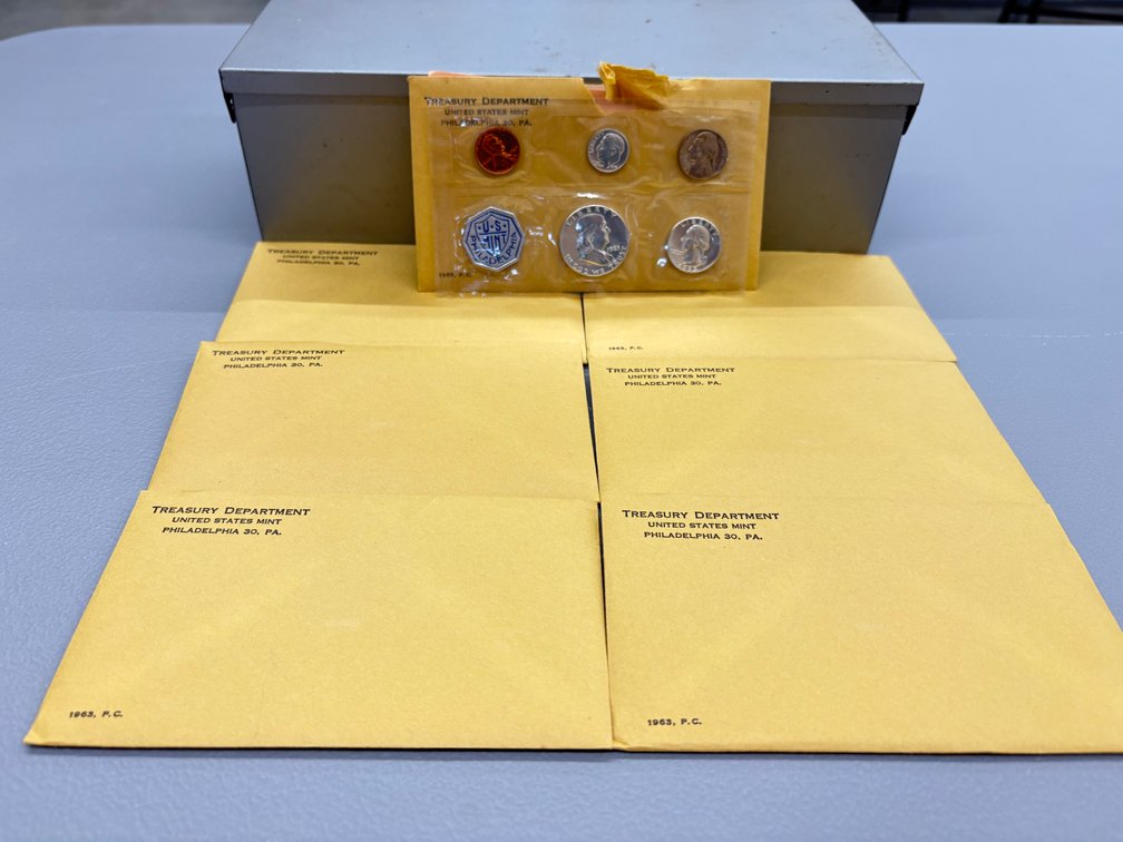 (7) 1963-P.C U.S Mint Proof Sets