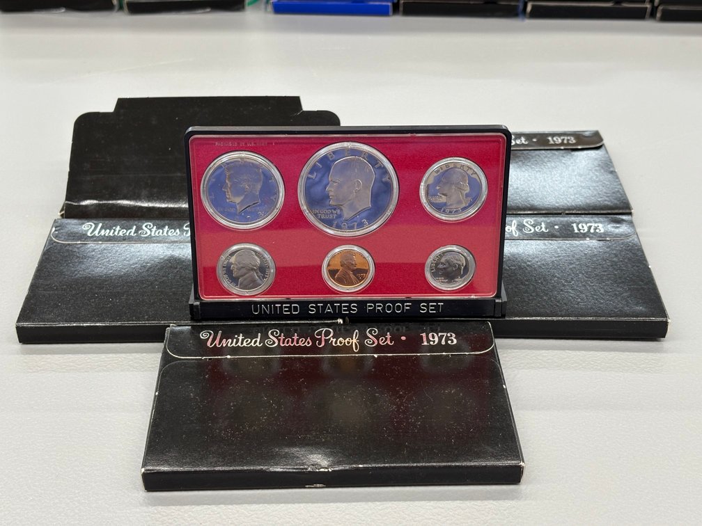 (5) 1973 US Proof Sets