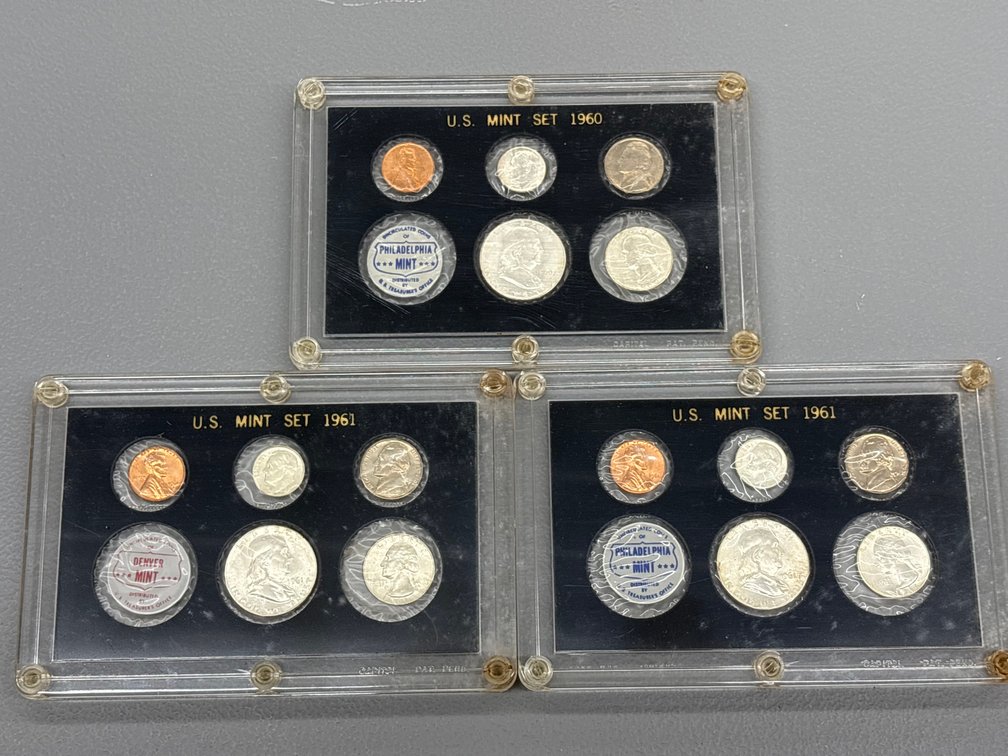 1960 & (2) 1961 US Mint Sets