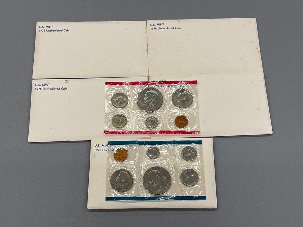 (5) 1978 UNC Coin Sets