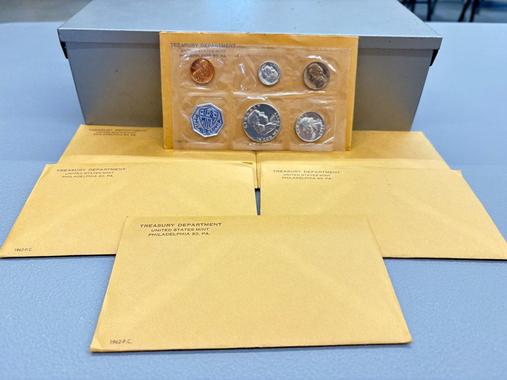 (6) 1962-P.C U.S Mint Proof Sets