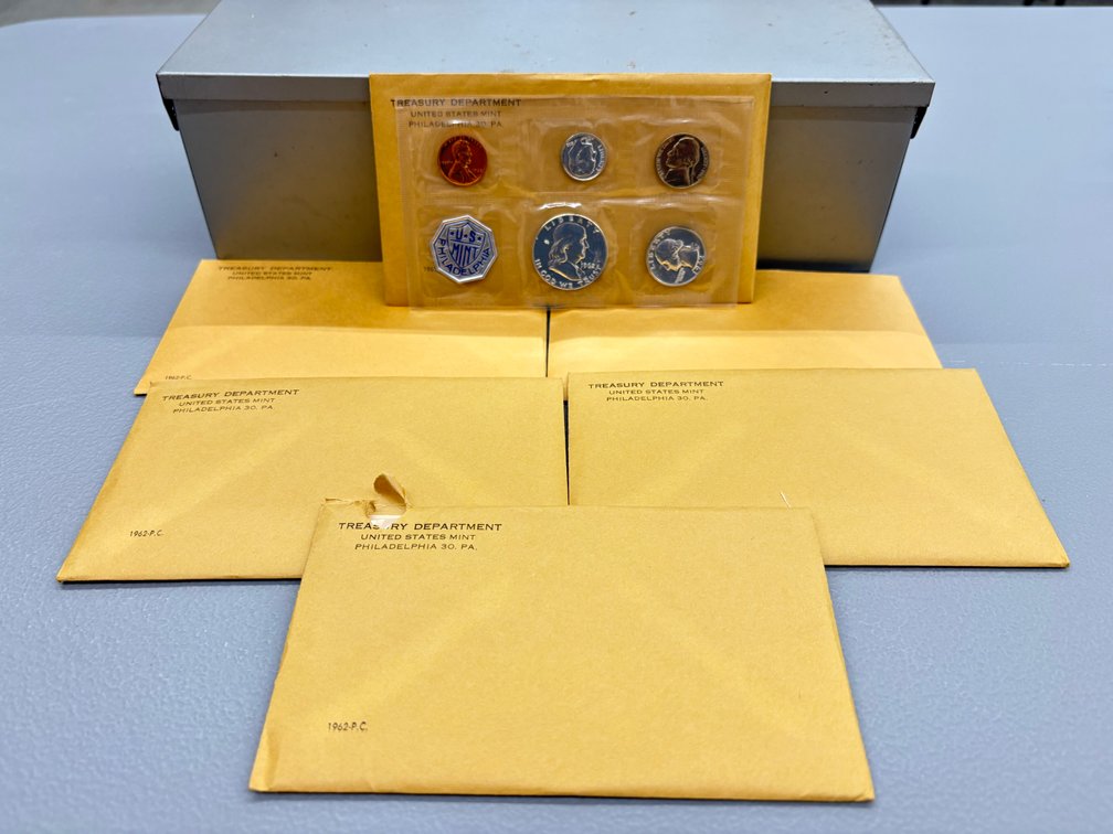(6) 1962-P.C U.S Mint Proof Sets