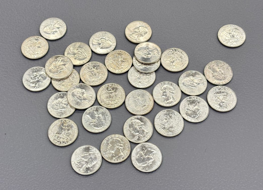 (31) 1962 Silver Washington Quarters