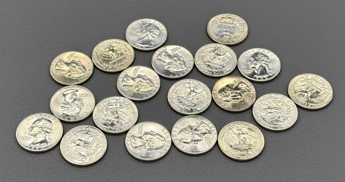 (19) 1963 Silver Quarters