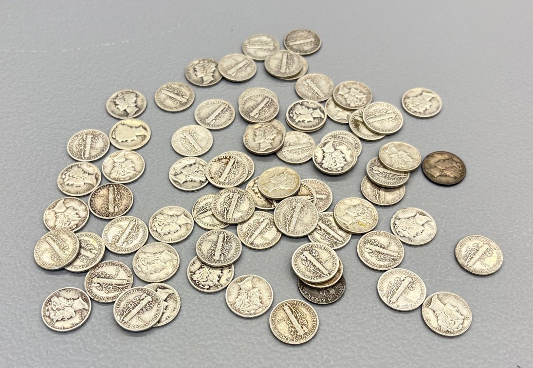 (70) Mercury Dimes 