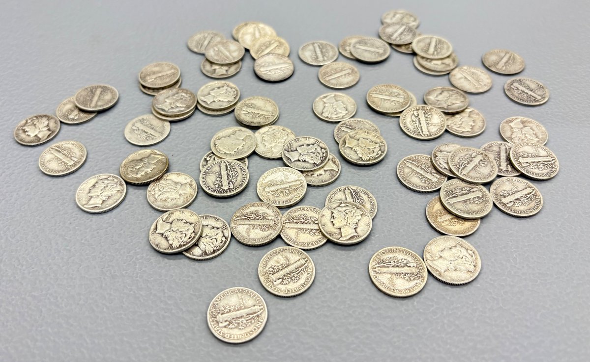 (70) Mercury Dimes 