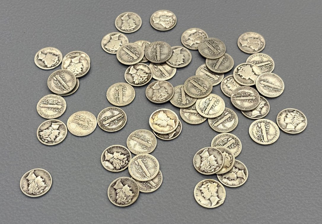 (50) Mercury Dimes 