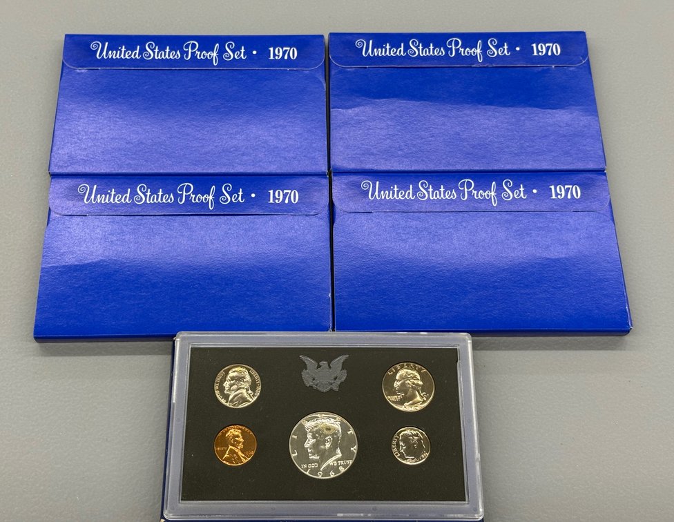 (4) 1970 & (1) 1969 US Proof Sets