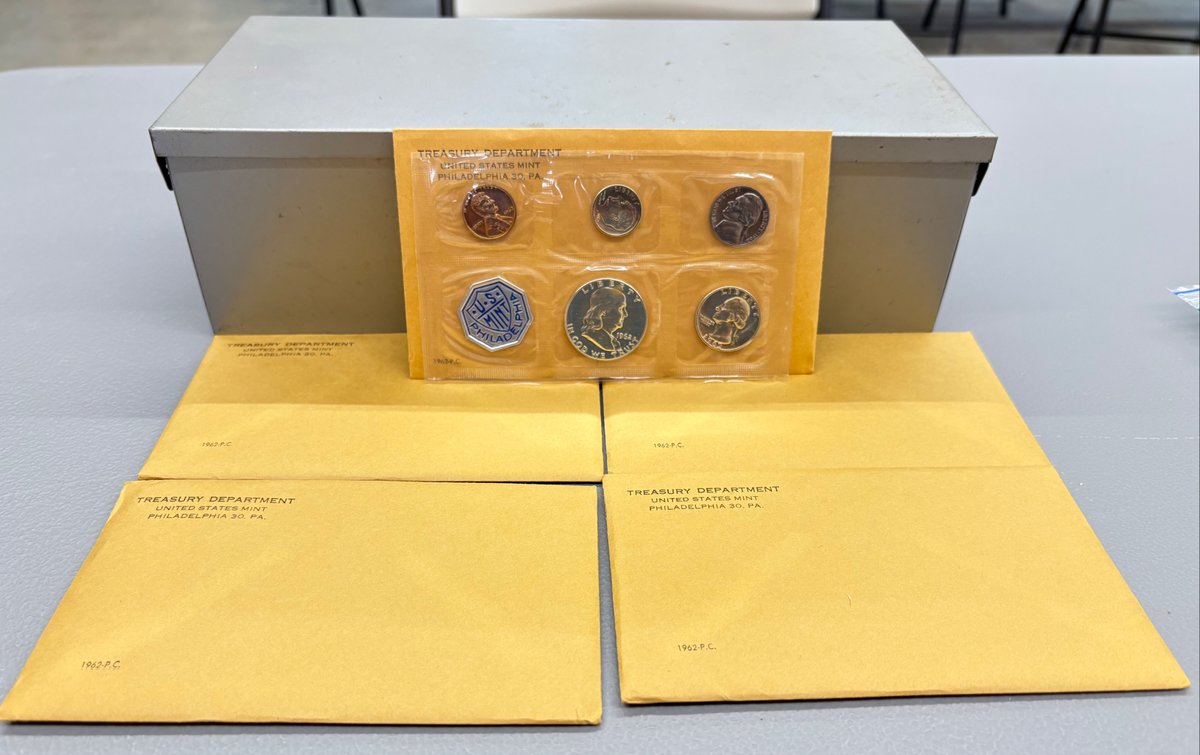 (5) 1962-P.C U.S Mint Proof Sets
