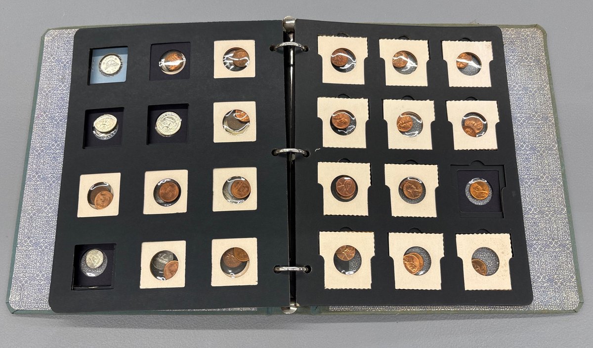 Booklet of Misc US and Canadian Coins