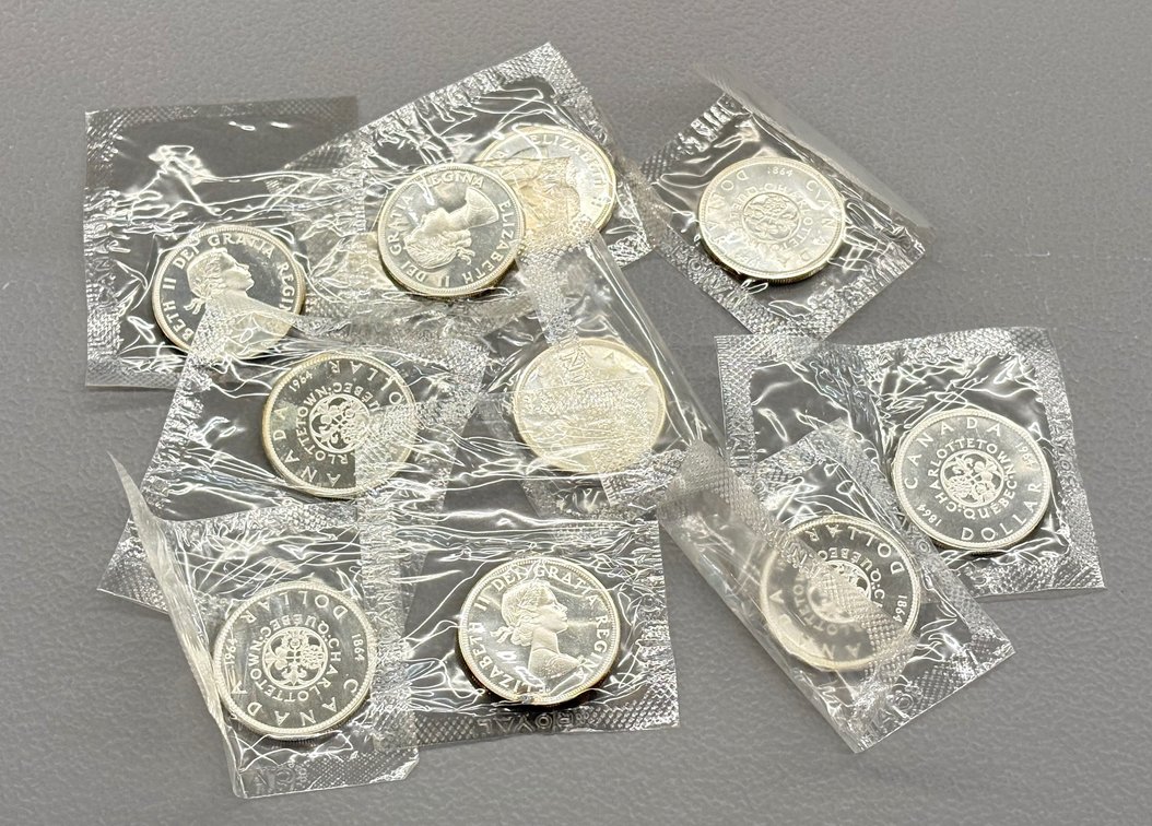 (10) 1964 Canadian Silver Dollars
