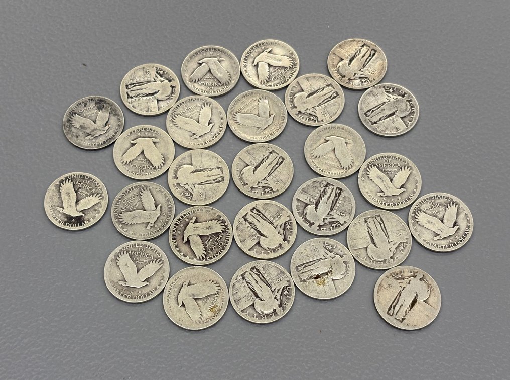 (26) Standing Liberty Quarters