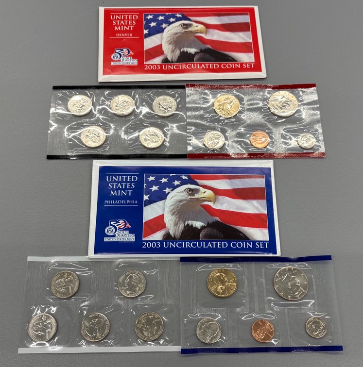 (2) 2003 UNC Coin Sets