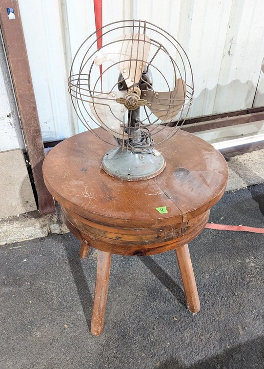 Side Table & General Electric Fan 