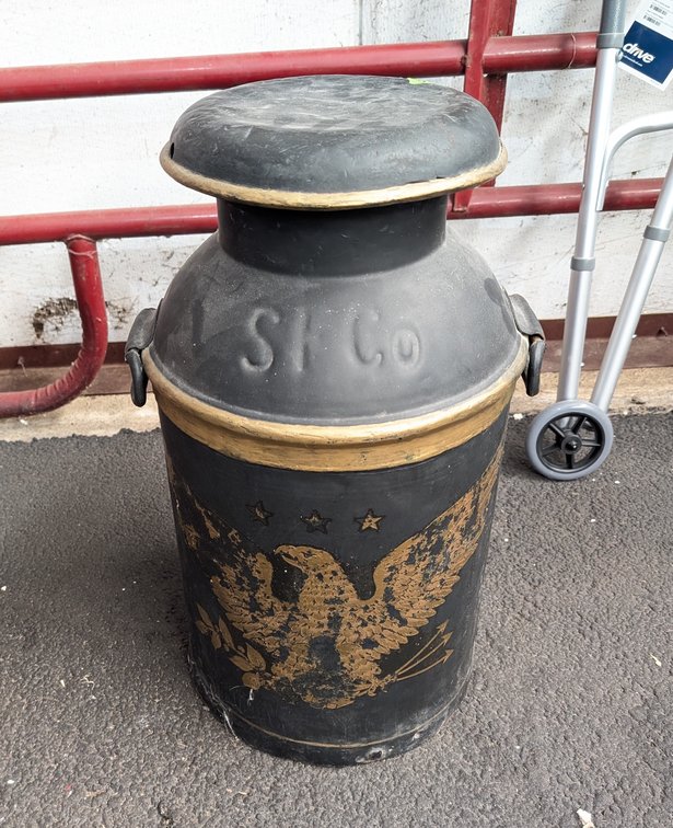 Decorated Painted Milk Can 