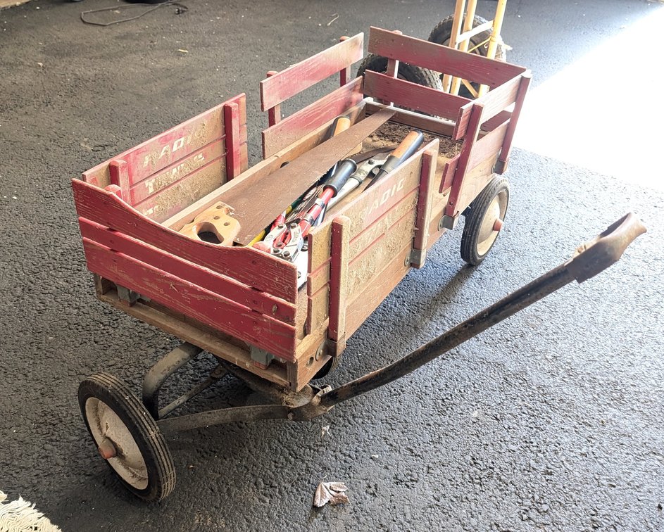 Radio Wagon w/Garden Tools