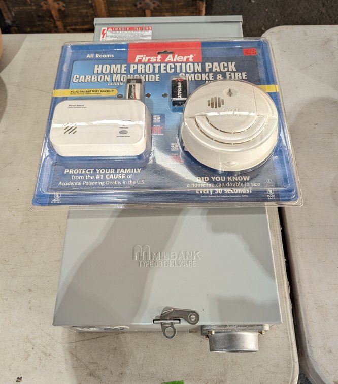 Smoke & Carbon Monoxide Detector & Electric Meter Box 