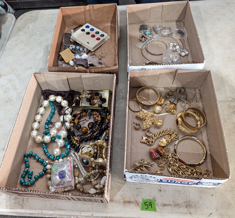 (4) Boxes of Costume Jewelry