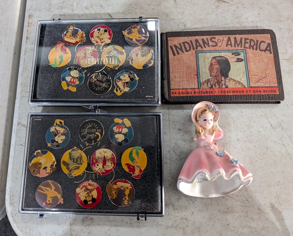 Indians of America Book & 2 Boxes of Walt Disney Pins