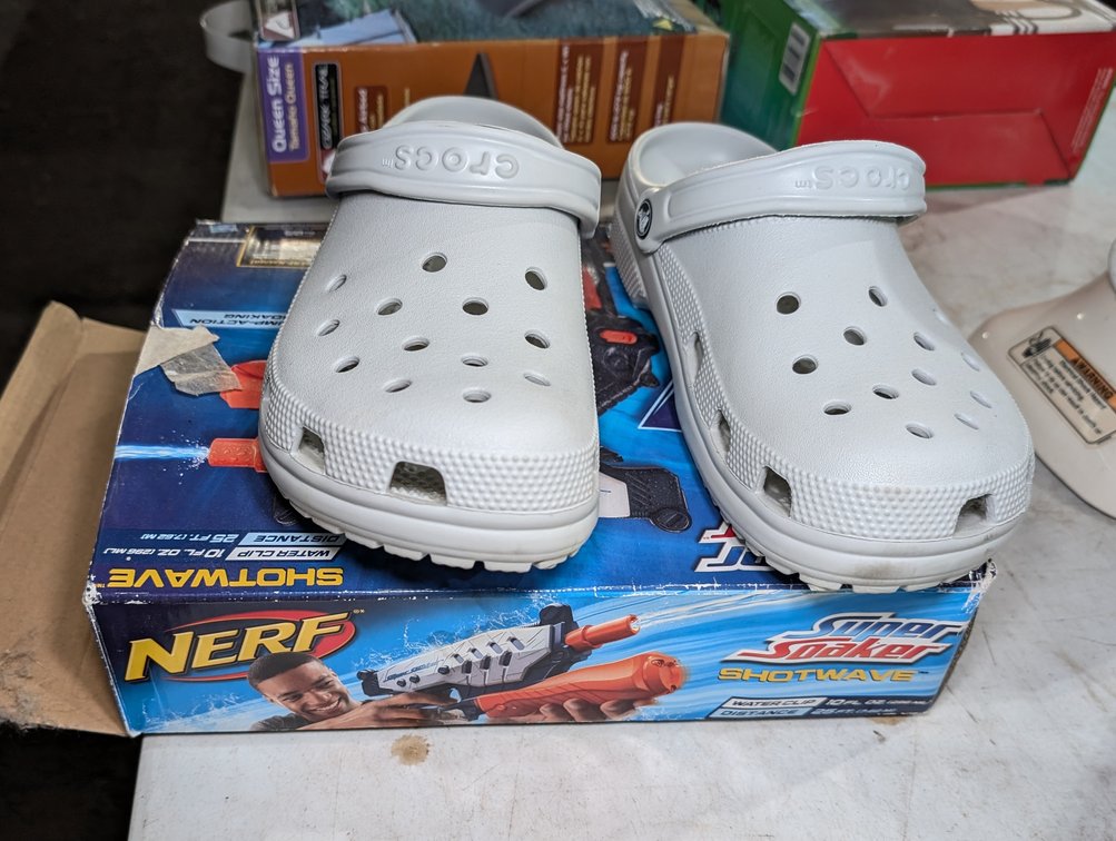 Crocs & Super Soaker Water Gun
