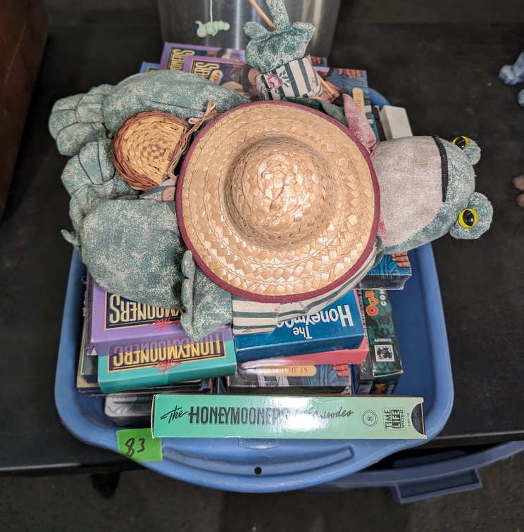 Tub of VHS Tapes