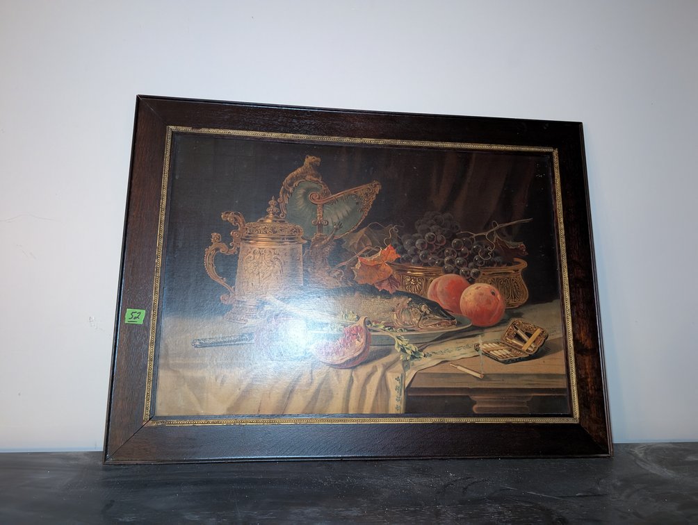 Framed Oil on Board Still Life