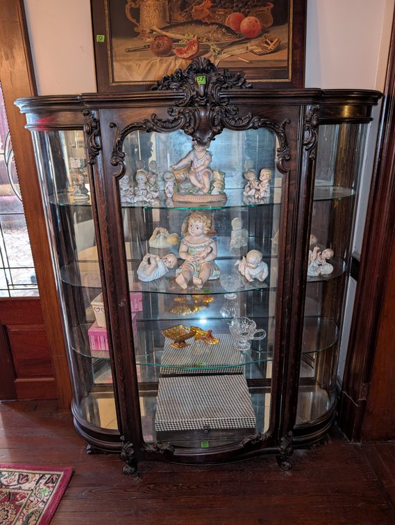 4 Shelf Victorian Curio Cabinet