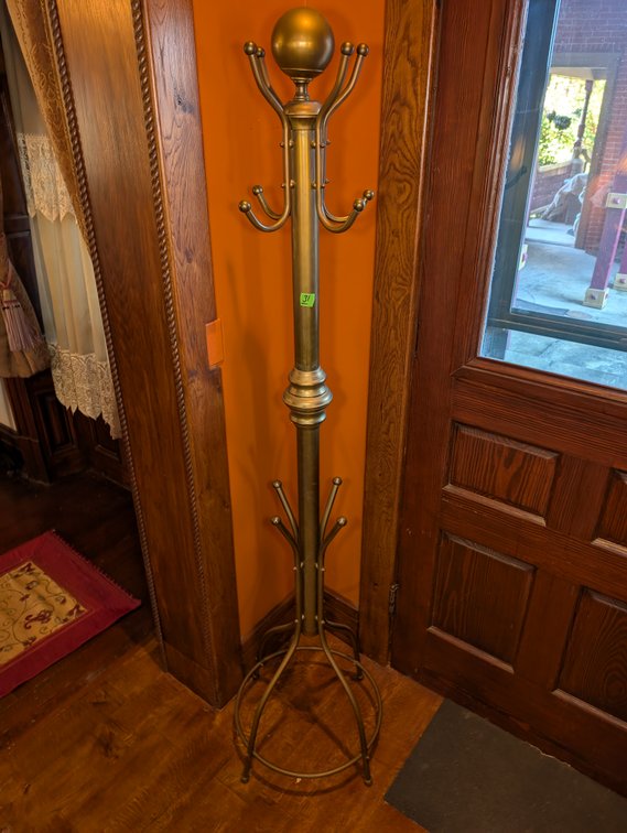 Metal Brass Colored Coat Rack