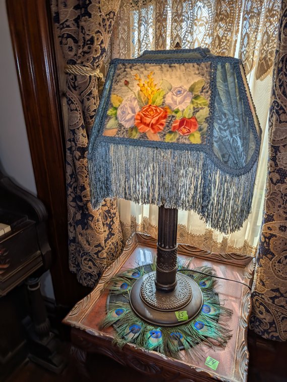 (2) Metal Lamp w/Decorative Shade