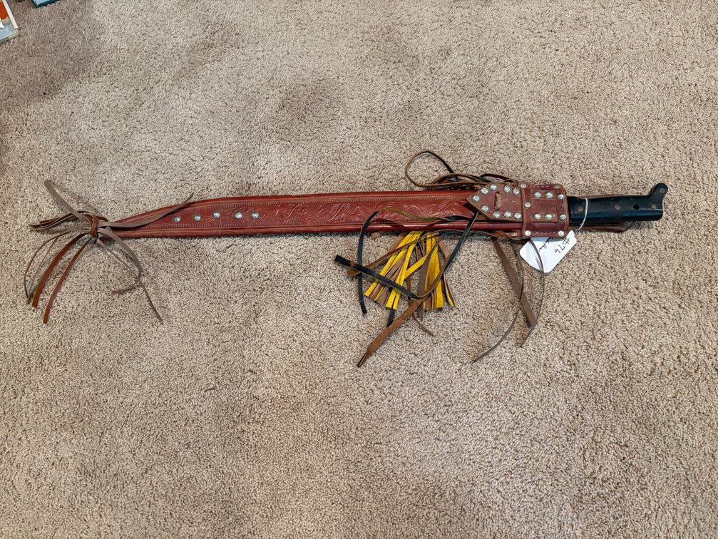 Machete in Leather Sheath