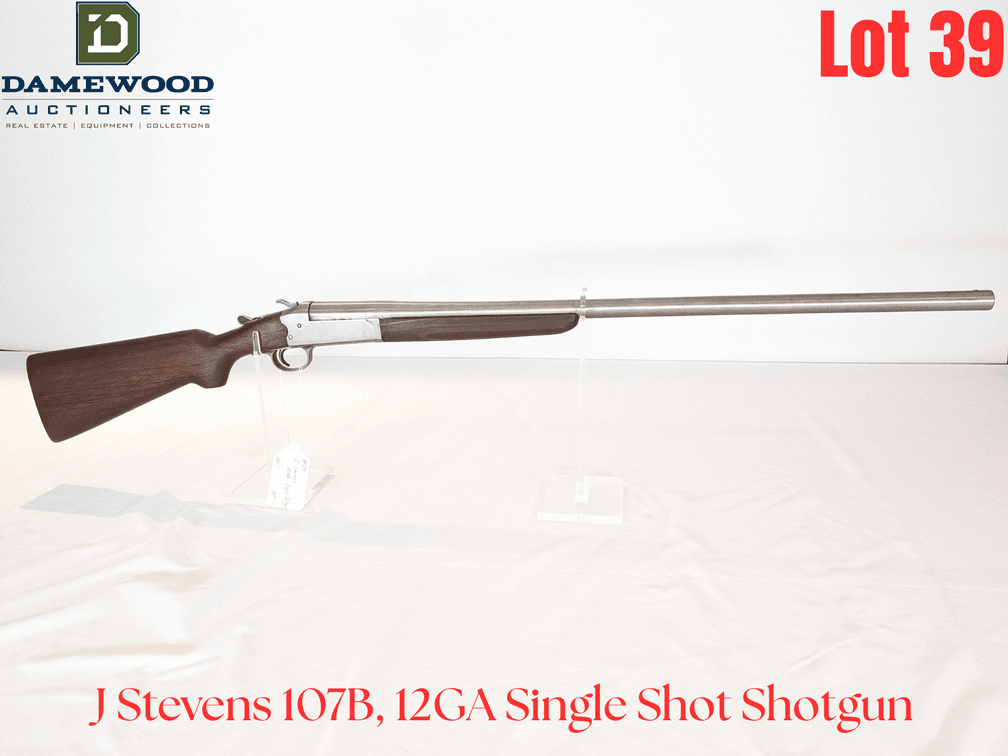 J Stevens 107B, 12GA Single Shot Shotgun