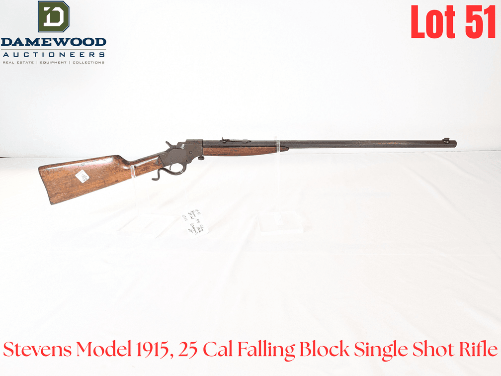 Stevens Model 1915, 25 Cal Falling Block Single Shot Rifle
