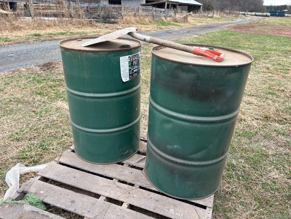 (2) 50 Gallon Drums of Barn/Fence Paint