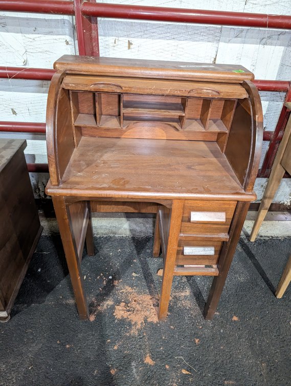 Childs Pine roll Top Desk