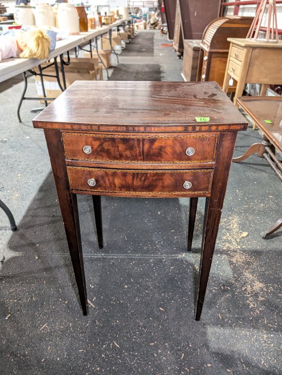 Hepplewhite Style Repro 2 Drawer Stand