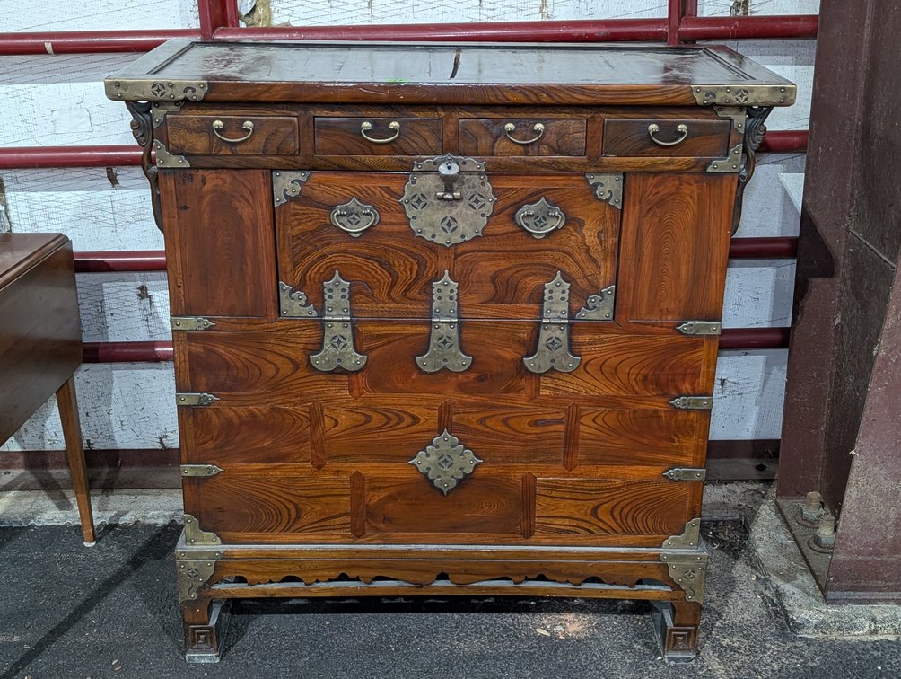 Brass Trimmed Asian Chest
